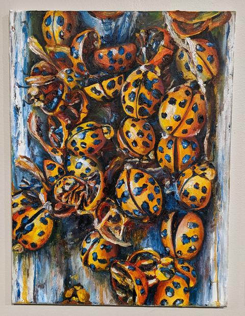 Ladybugs, Oil on Canvas, 2021