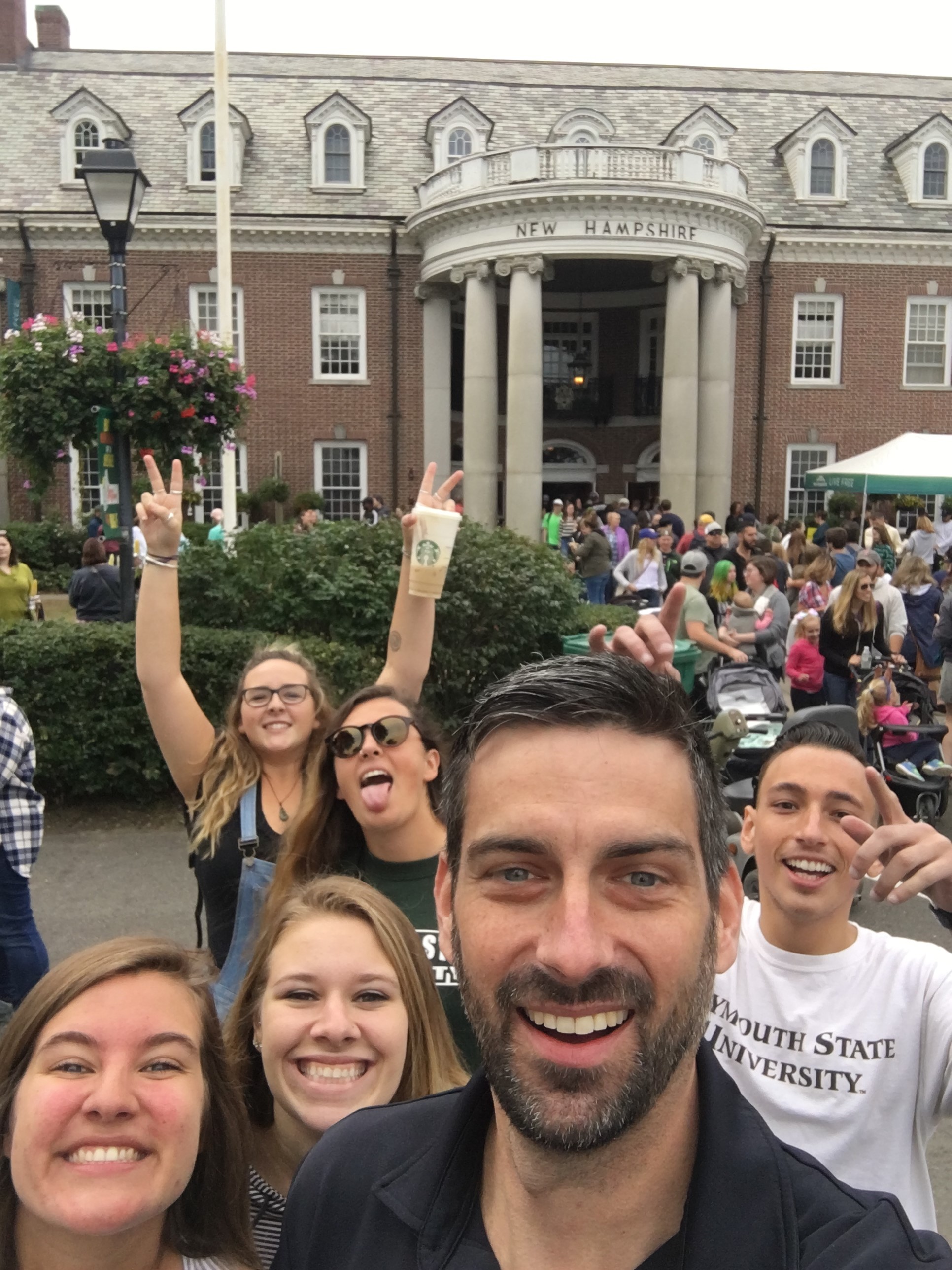 Five Tourism Management and Policy students and Professor Adam Keul volunteered at the Big E fair in Springfield, MA.