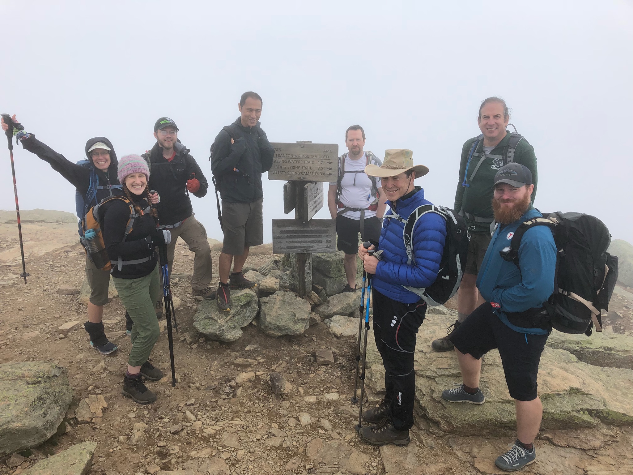 Summit Day participants on the top of Mount Lafayette.