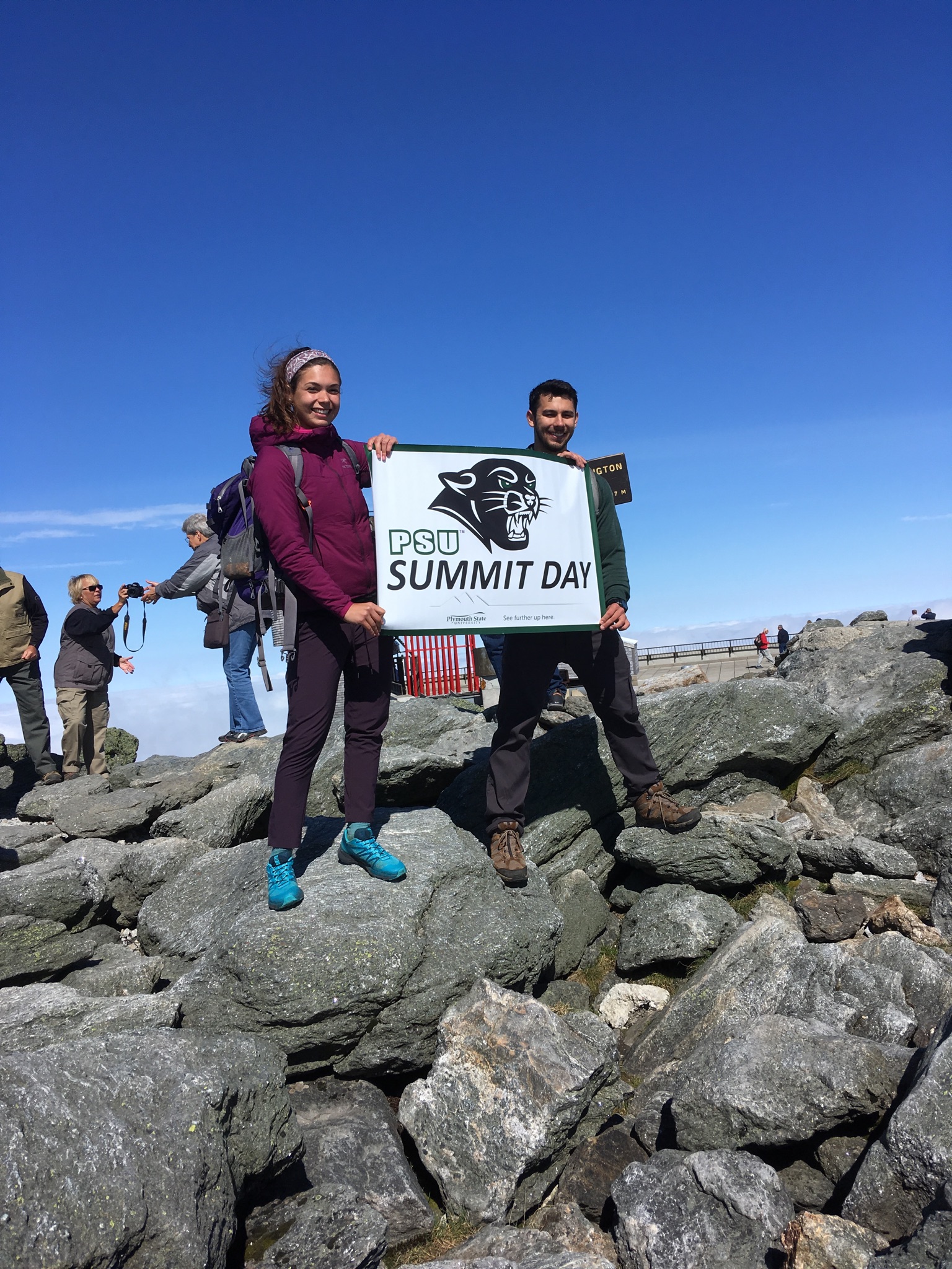 Summit Day participants on the top of Mt. Washington.