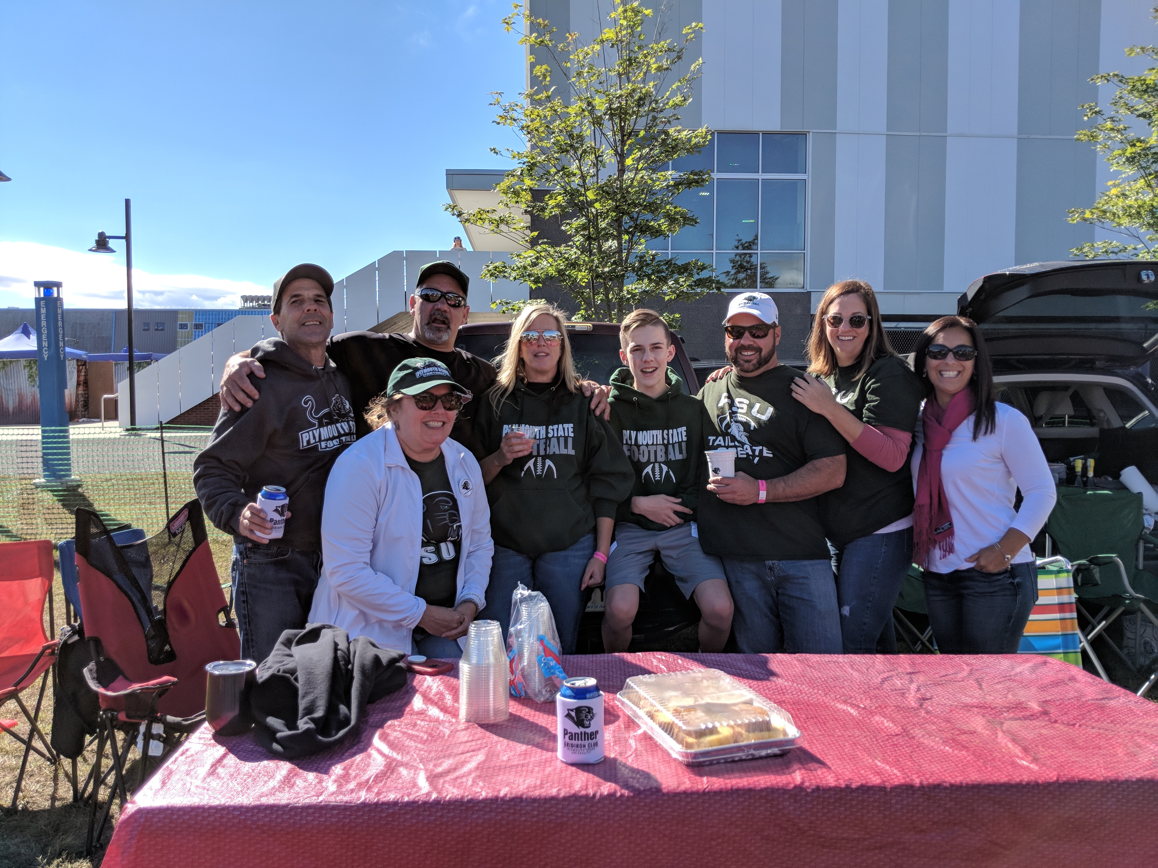Tailgating during the Homecoming football game.