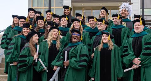 Students at commencement