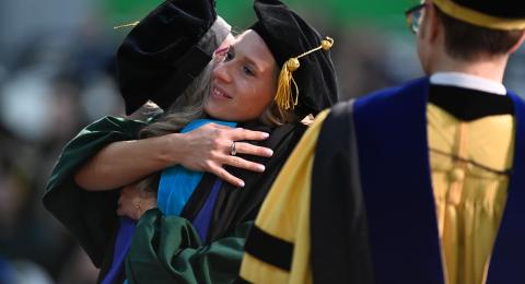 Students at commencement