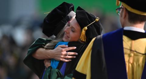 Students at commencement