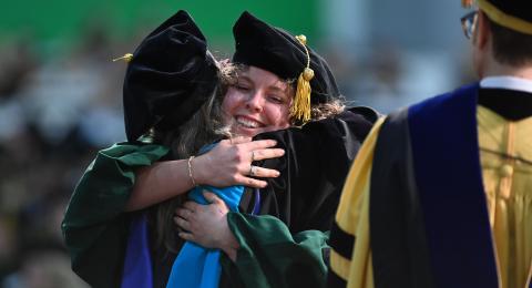 Students at commencement