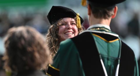 Students at commencement