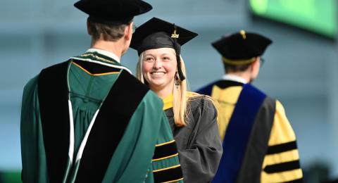 Students at commencement