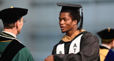 Students at commencement