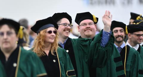 Students at commencement