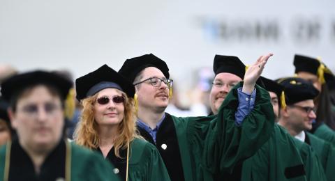 Students at commencement