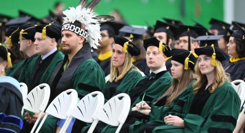 Students at commencement