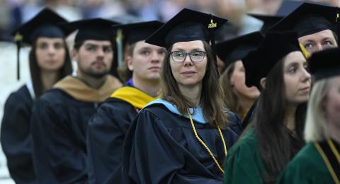 Students at commencement