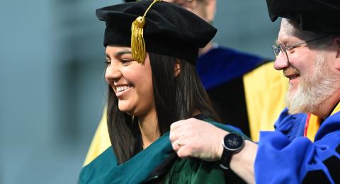 Students at commencement