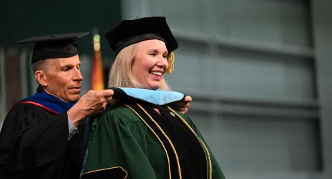 Students at commencement