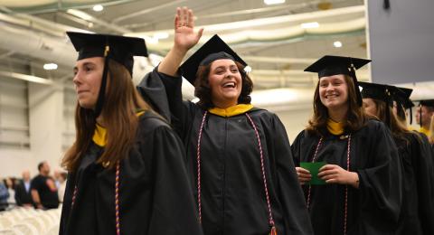 Students at commencement