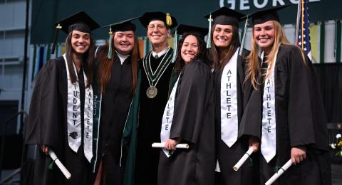 Students at commencement