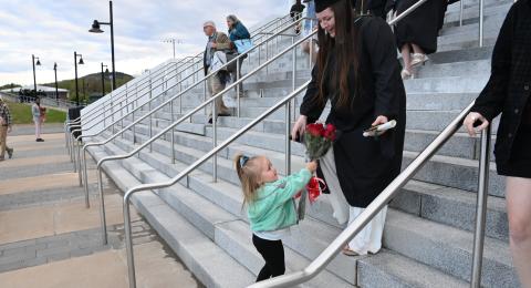 Students at commencement