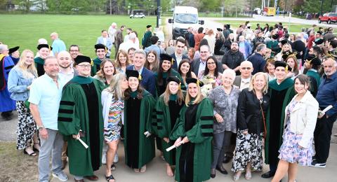 Students at commencement