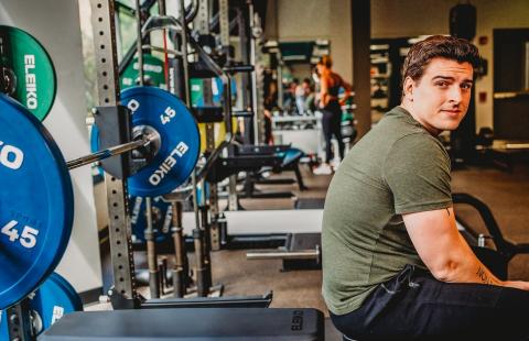 Eamonn O’Connell ’23G is a member of Plymouth State University’s inaugural master of science in applied exercise physiology and human performance program. 
