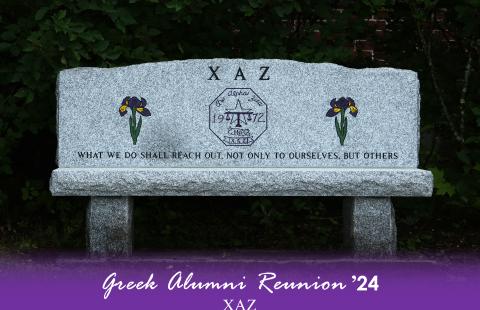 XAZ Bench Dedication at Greek Alumni Weekend 2024
