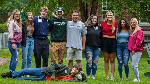 group of student on campus