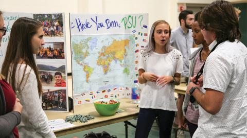 Students at Club event