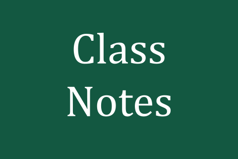 Class Notes text on green background