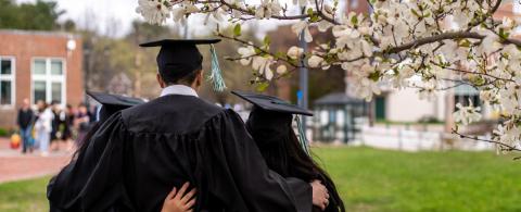 students at commencement