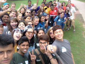 International students at orientation