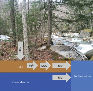 From “Trace metals in Northern New England streams: Evaluating the role of road salt across broad spatial scales with synoptic snapshots” by J.F. Wilhelm D.J. Bain, M.B.Green, K.F.Bush, & W.H. McDowell