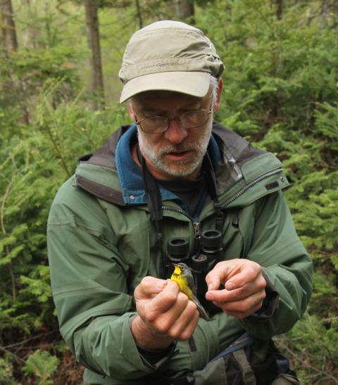 PSU Professor Emeritus Len Reitsma in the field.