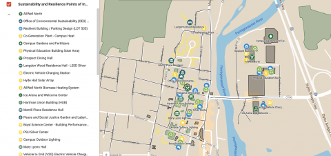 PSU Sustainability map