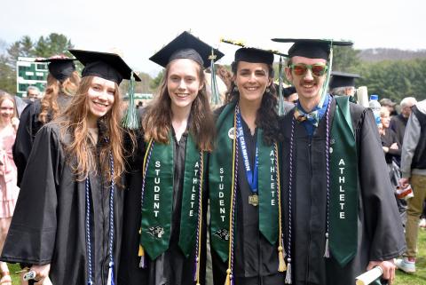 Plymouth students at commencement