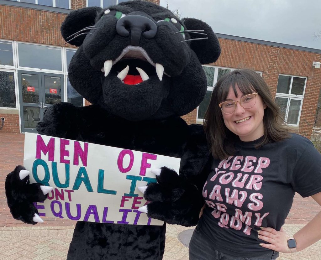 Photo of Hannah Lowell and Pemi the Panther
