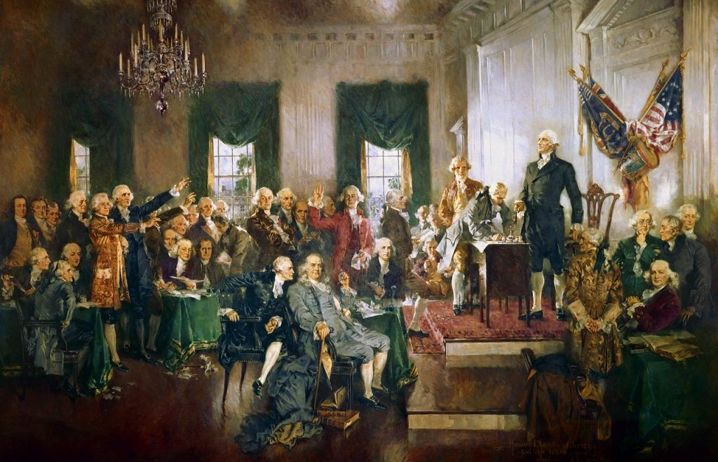 Photo of the Founding Fathers finging their dads or smth